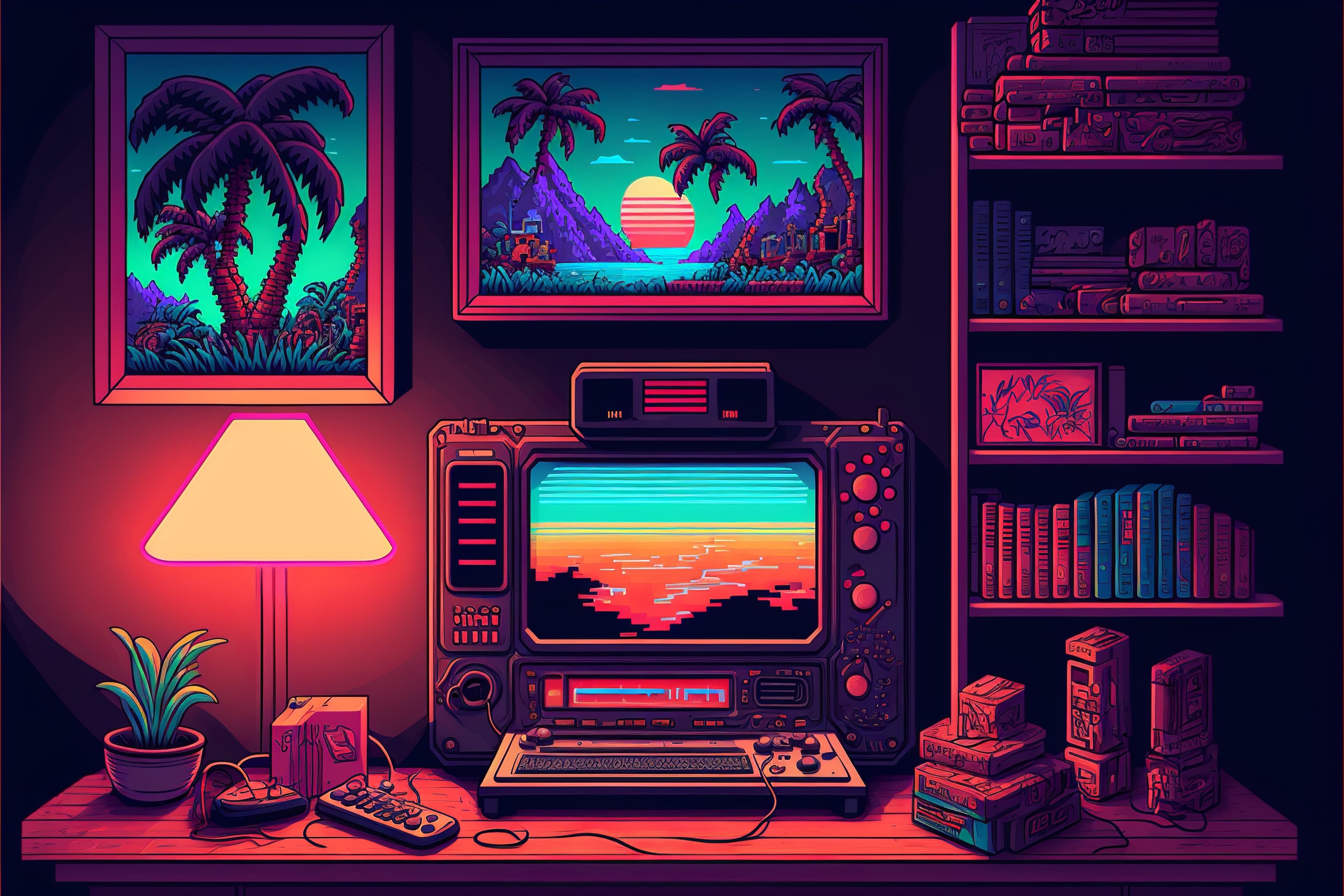 A player at an arcade-style gaming setup